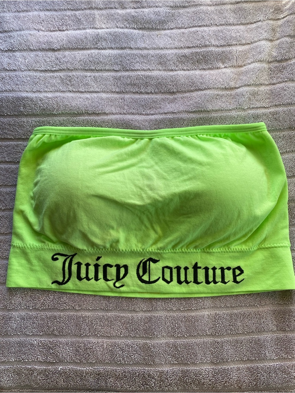 Juicy Couture Neon Lime Green Bandeau Top 1X excellent condition